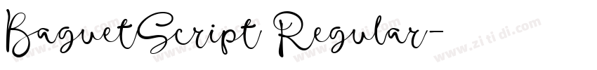 BaguetScript Regular字体转换 BaguetScript Regular字体转换